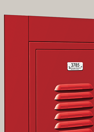 18 gauge Recess Trim, with a 3" face and a 3/8" top return, provides a neat, framed appearance for recessed lockers. Integral corner caps and hairline joints are reinforced with welded-on splice fingers for this application.