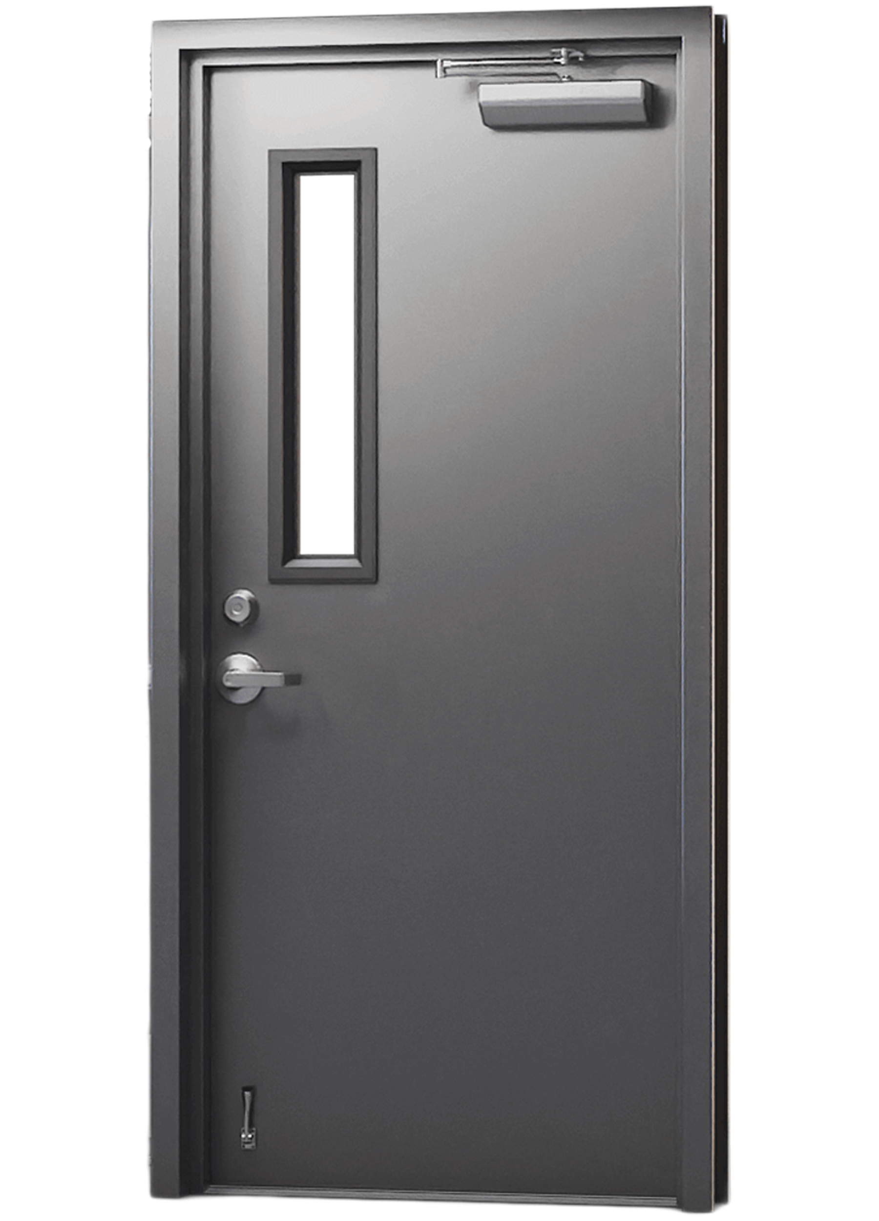 Commercial Hollow Metal Doors & Door Frames | SPH Commercial Doors Aluminum Door In Hollow Metal Frame