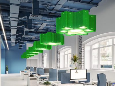 Acoustical Lighting Fixtures in Mississauga Office Building - FRASCH